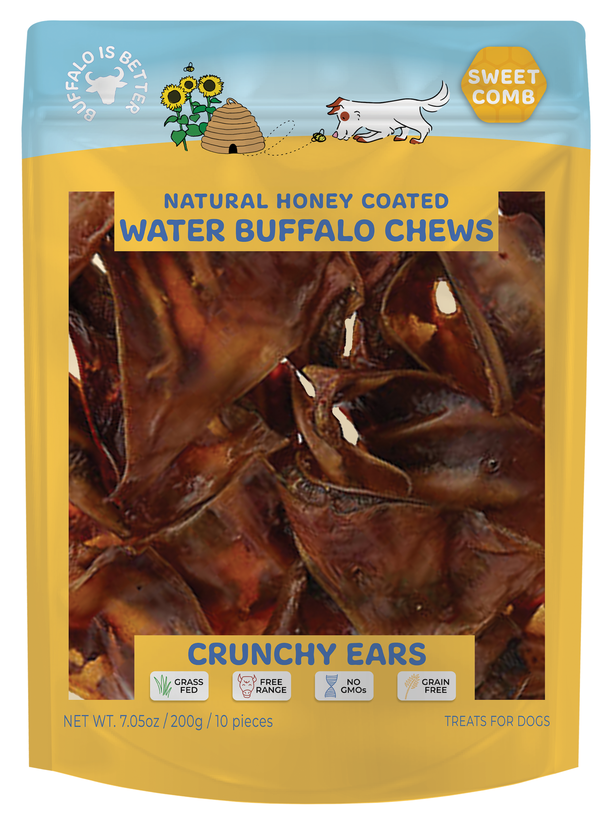 Water buffalo top ears for dogs